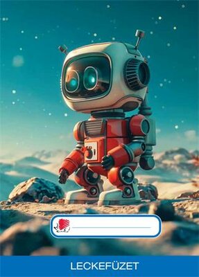 Füzet, tűzött, A5, lecke, 32 lap, ICO "Süni", robot
