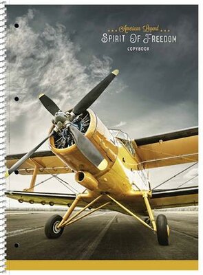 Spirálfüzet, A4+, vonalas, 80 lap, SHKOLYARYK "Spirit of Freedom", vegyes