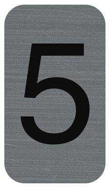 Információs tábla, öntapadó, 2,5x4,4 cm, alumíniumhatású, EXACOMPTA, 5-ös
