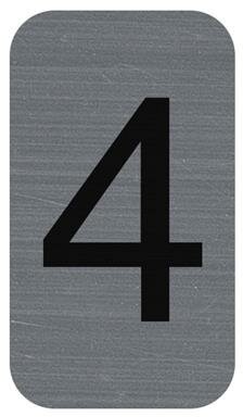 Információs tábla, öntapadó, 2,5x4,4 cm, alumíniumhatású, EXACOMPTA, 4-es