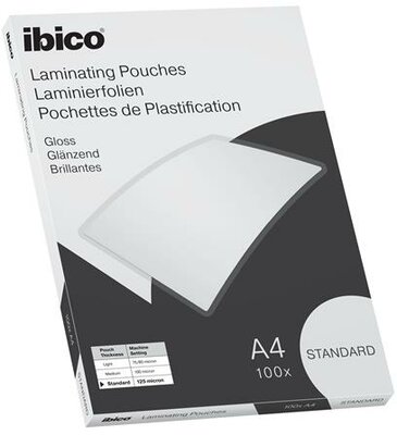 Meleglamináló fólia, 125 mikron, A4, fényes, IBICO "Standard", (100 db)
