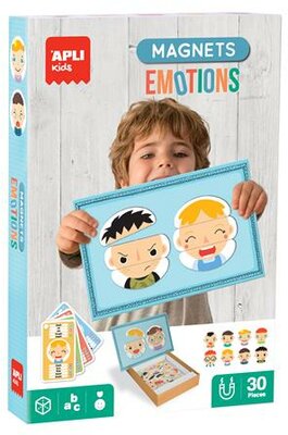 Mágneses készségfejlesztő készlet, 30 db, APLI Kids "Magnets", érzelmek, (30 db)