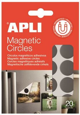 Ragasztókörök, mágneses, 20 db/csomag, kétoldalas, APLI