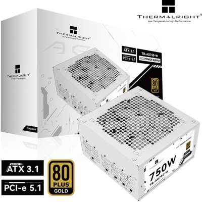 Thermalright - ATX desktop tápegység 750W 80+ Gold BOX - TR-AG750-W