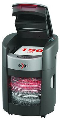 Iratmegsemmisítő, mikrokonfetti, 150 lap, REXEL "ShredMax AutoFeed+ 150M P5"