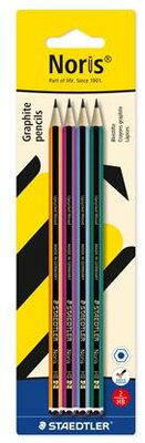 Grafitceruza készlet, HB, hatszögletű, STAEDTLER "Noris® 120 colour edition", 4 darab, (4 db)