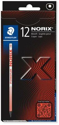 Grafitceruza, HB, STAEDTLER "Norix® 181", piros, (12 db)