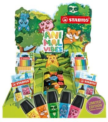 Display, STABILO "Animal Vibes", vegyes, (48 db)