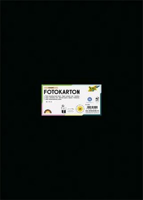 Dekorkarton, 2 oldalas, 50x70 cm, 300 g, 10 lap, FOLIA, fekete, (10 lap)