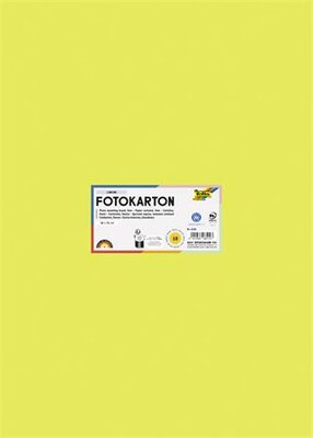 Dekorkarton, 2 oldalas, 50x70 cm, 300 g, 10 lap, FOLIA, lime, (10 lap)