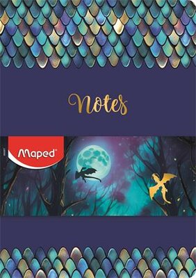 Jegyzetfüzet, tűzött, A5, vonalas, MAPED „Dragon sárkány"