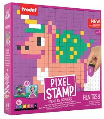 Kreatív foglalkoztató füzet, bélyegzős, TRODAT "Creativ Pixelstamp", fantázia