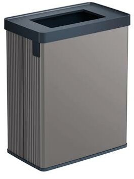 Szelektív hulladékgyűjtő, fedél nélküli, 54 liter, CURVER "Verto Recycle", szürke/fekete