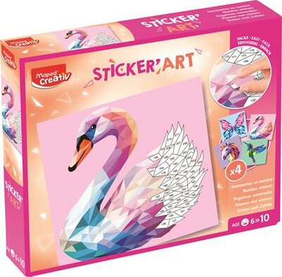 Kreatív matricás készlet, különleges állatok, MAPED CREATIV "Sticker' Art"