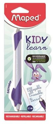 Írástanuló rollertoll, 0,7 mm, radírozható, MAPED "KIDY Learn MAGIC", nyuszi, lila
