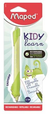 Írástanuló rollertoll, 0,7 mm, radírozható, MAPED "KIDY Learn MAGIC", kaméleon, zöld