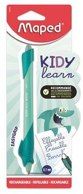 Írástanuló rollertoll, 0,7 mm, radírozható, MAPED "KIDY Learn MAGIC", cápa, türkiz