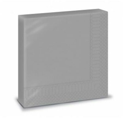 Szalvéta, 1/4 hajtogatott, 33x33 cm, FATO "Smart Table", ezüst, (20 db)