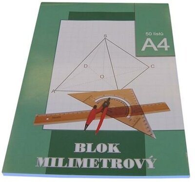 Milliméter papír, A4, 50 lap, STEPA, (50 lap)
