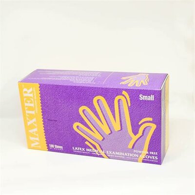 Védőkesztyű, egyszer használatos, latex, 5,7g, L méret, 100 db, púder nélküli, bézs, (100 db)