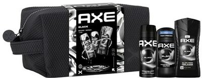 Karácsonyi ajándékcsomag férfiaknak neszeszerrel, AXE "Black", (3 db)