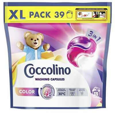 Mosókapszula, 39 db, COCCOLINO "3in1 Color", (39 db)