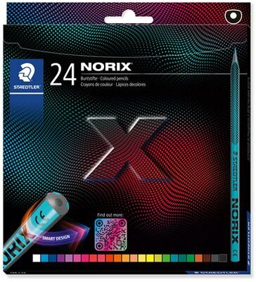 Színes ceruza készlet, STAEDTLER "Norix® 186", 24 különböző szín, (24 db)