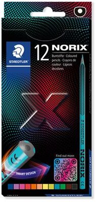 Színes ceruza készlet, STAEDTLER "Norix® 186", 12 különböző szín, (12 db)