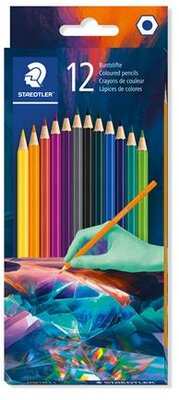 Színes ceruza készlet, hatszögletű, STAEDTLER "175 C", Multiverzum 1, 12 különböző szín, (12 db)