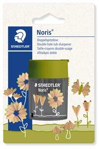 Hegyező, kétlyukú, tartályos, STAEDTLER "512", virágok