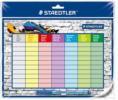 Órarend, törölhető, öntapadós, STAEDTLER "641 SP2"
