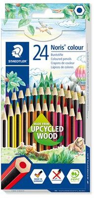 Színes ceruza készlet, hatszögletű, STAEDTLER "Noris Colour 185", 24 különböző szín, (24 db)