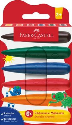 Zsírkréta készlet, FABER-CASTELL, 6 különböző szín, (6 db)