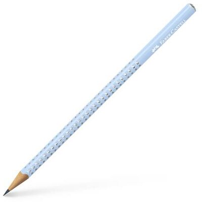 Grafitceruza, B, háromszögletű, FABER-CASTELL "Sparkle", gyöngyház égkék