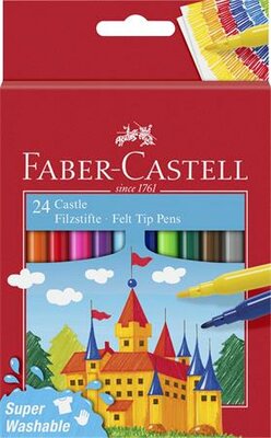 Filctoll készlet, FABER-CASTELL, 24 különböző szín "Castle", (24 db)