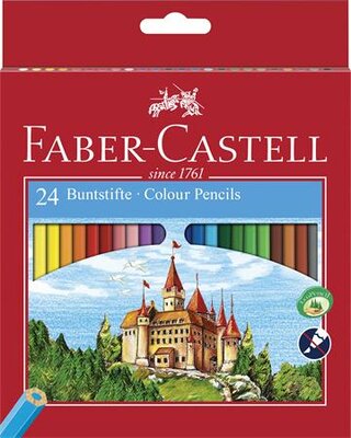 Színes ceruza készlet, hatszögletű, FABER-CASTELL "Classic", 24 különböző szín, (24 db)