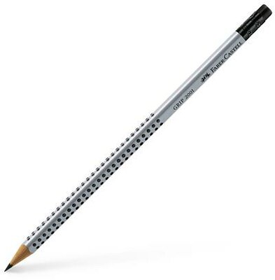 Grafitceruza radírral, B, háromszögletű, FABER-CASTELL "Grip 2001"