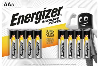 Elem, AA ceruza, 8 db, ENERGIZER "Alkaline Power", (8 db)
