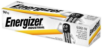 Elem, 9V, 12 db, ENERGIZER "Alkaline Industrial", (12 db)
