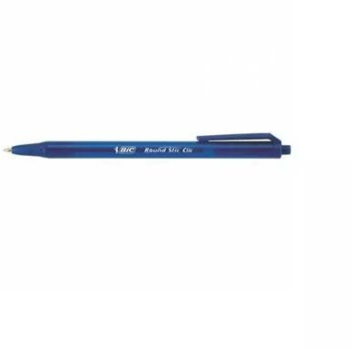 Golyóstoll, 0,32 mm, nyomógombos, BIC "Round Stic Clic", kék, (20 db)