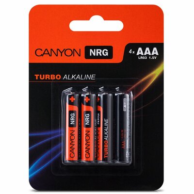 Canyon alkaline battery AAA, 4pcs/pack
