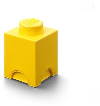 Tárolódoboz, szögletes, LEGO, sárga