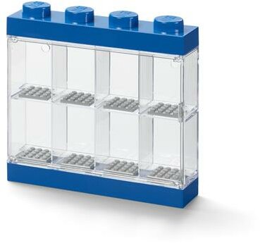 Gyűjtődoboz, minifiguráknak, 8 rekesz, LEGO, kék