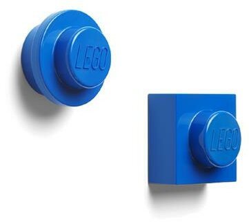 Mágnes, 2 különböző forma, LEGO, kék, (2 db)