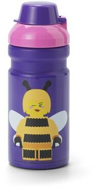 Kulacs, 390 ml, LEGO "Bee", lila-rózsaszín-mintás
