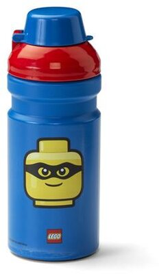 Kulacs, 390 ml, LEGO "Classic", kék-piros-mintás