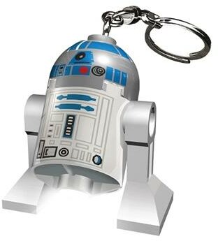 Kulcstartó, LED világítással, LEGO "Star Wars R2D2"