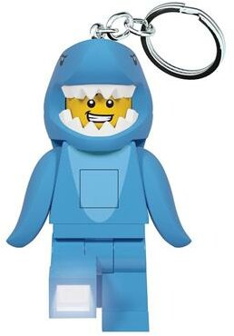 Kulcstartó, LED világítással, LEGO "Shark Suit Guy"