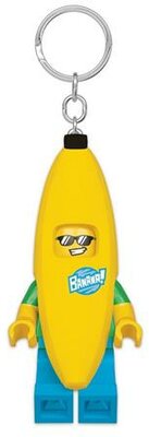 Kulcstartó, LED világítással, LEGO "Banana Guy"