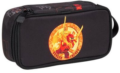 Tolltartó, szögletes, cipzáras, LEGO "Ninjago Dragon Energy", fekete-mintás